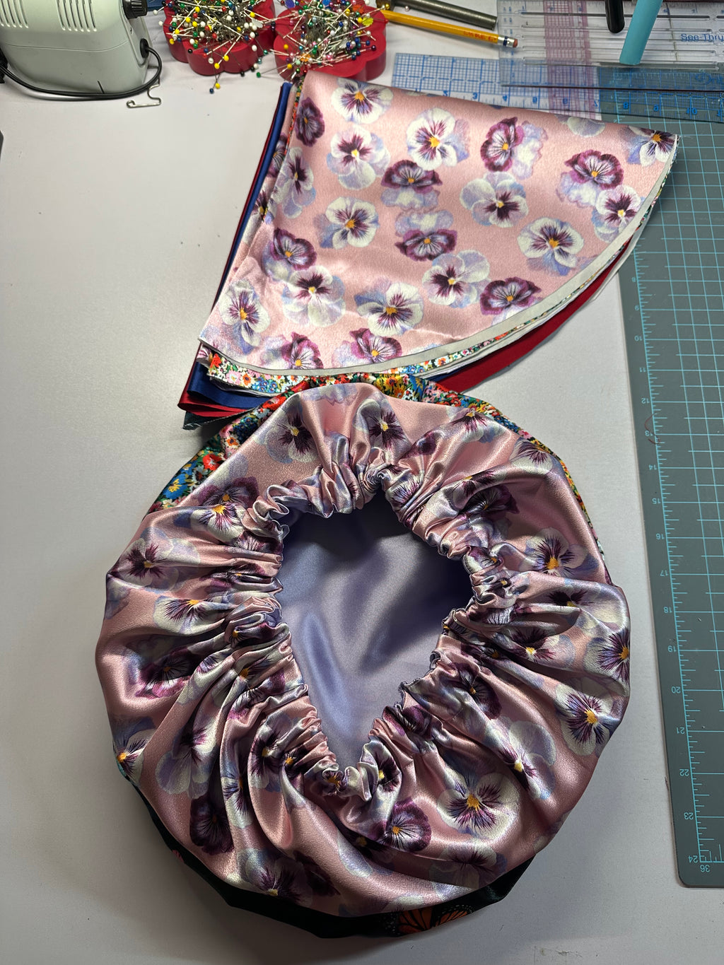 Large Poppies Reversible Bonnet