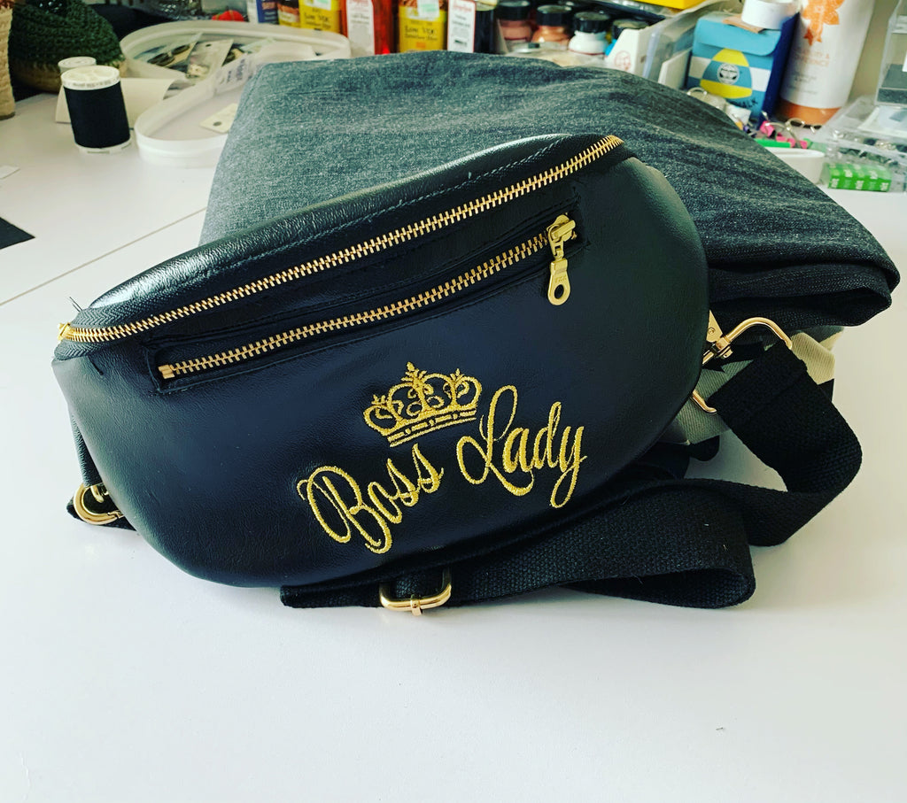 “Boss Lady” Leather Waist Bag