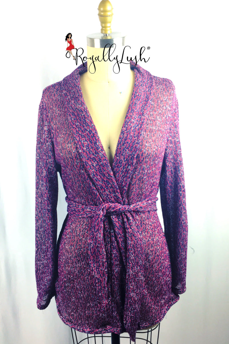 Cardigan - Red & Blue