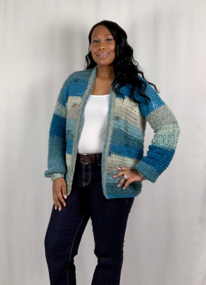 Crochet Cardigan - Blue