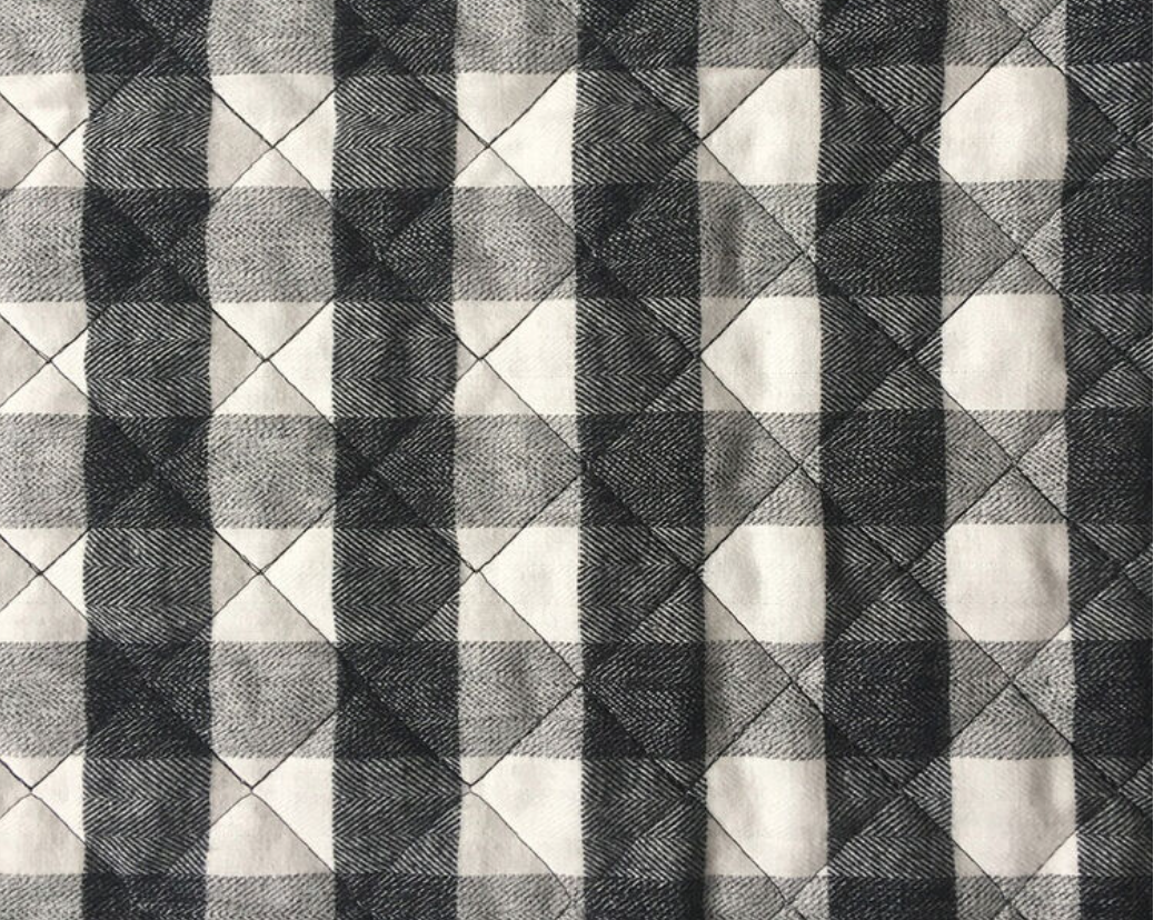 Unisex Reversible Quilted Plaid Jacket