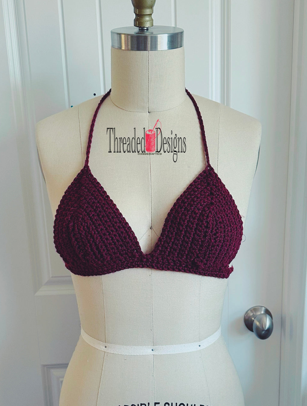 Cranberry- Crochet Bralette