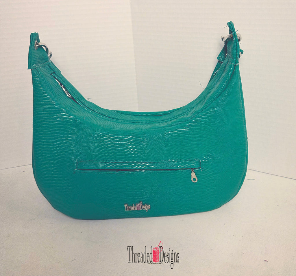 Turquoise Leather Hobo