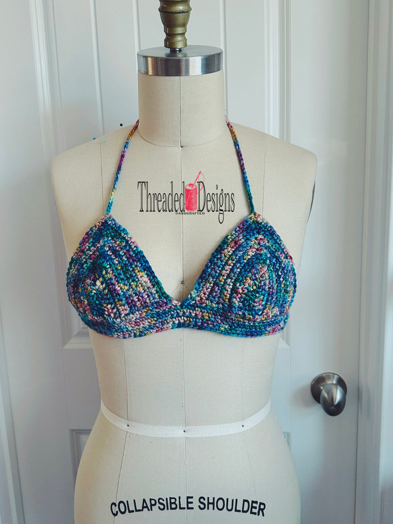 Blue Kamikaze - Crochet Bralette