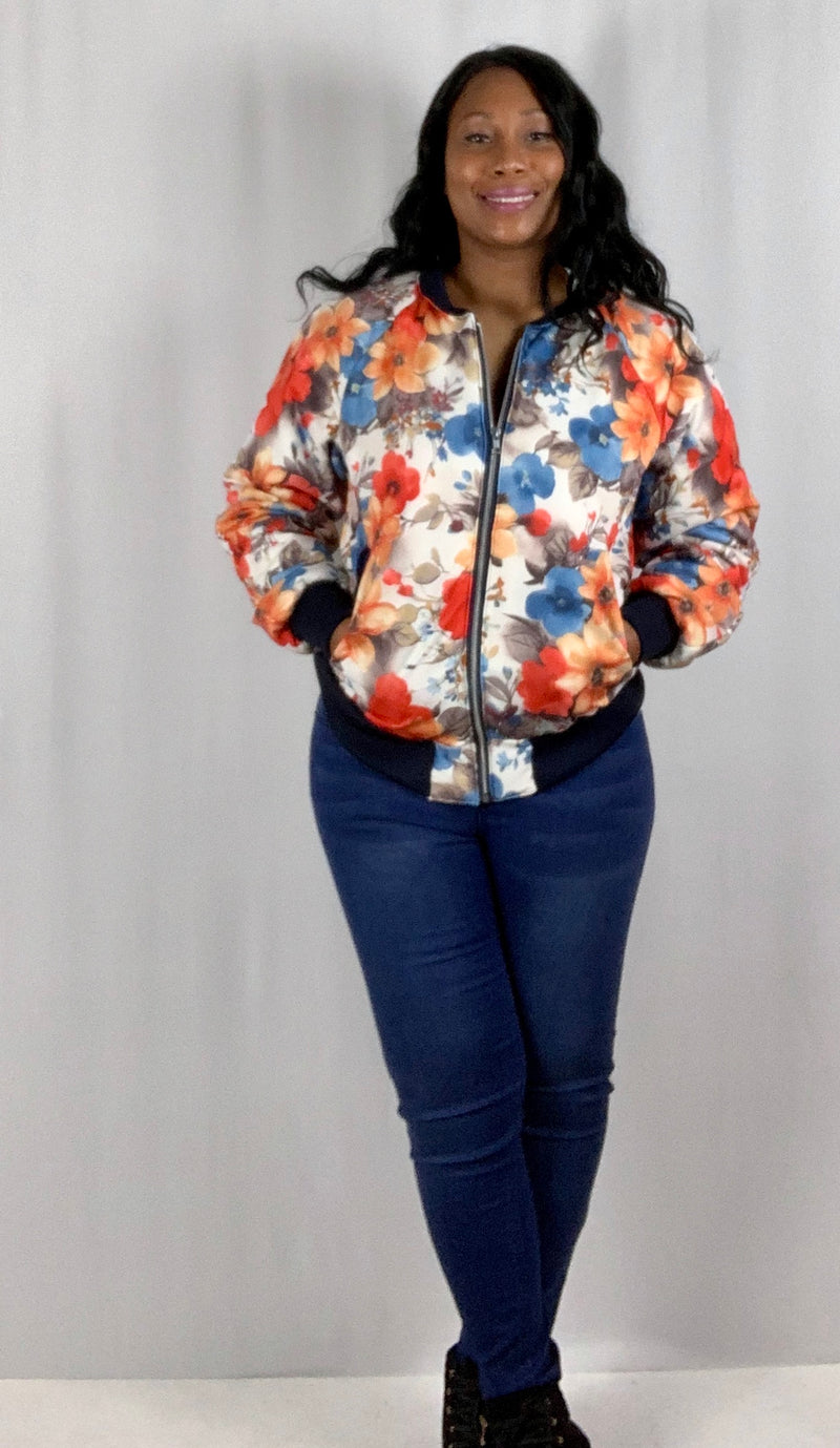 Flowers Bloom Custom Bomber Jacket