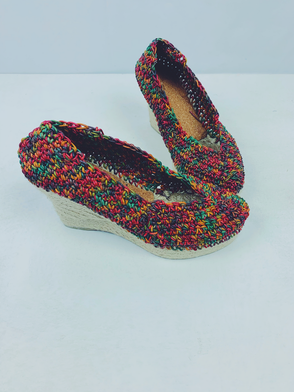 Kente Leather Crochet Sandals